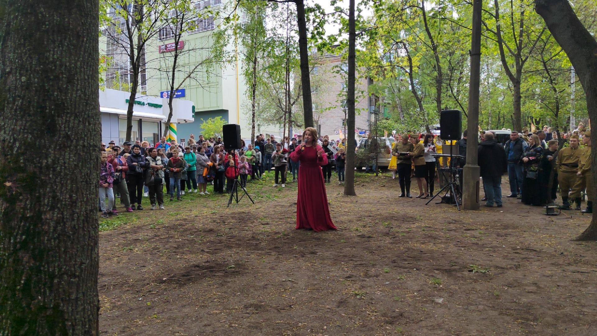 Пушкино, 9 мая, День Победы, мы помним, ВОВ, ветераны, Поем во дворах