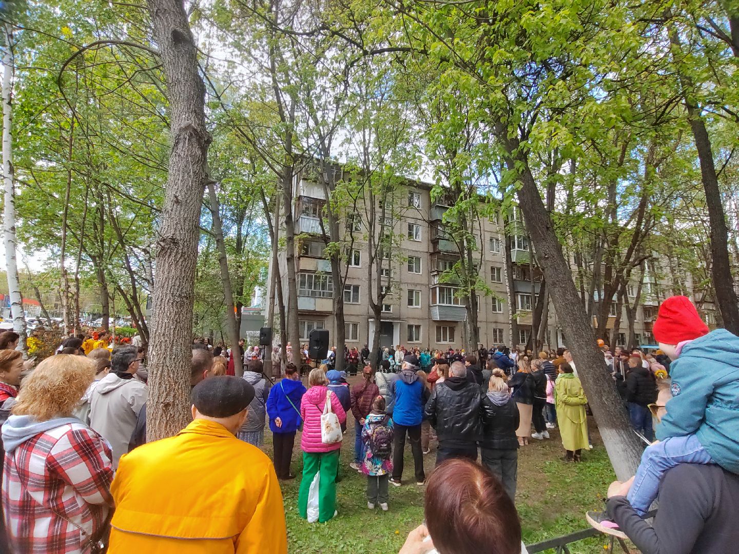 Пушкино, 9 мая, День Победы, мы помним, ВОВ, ветераны, Поем во дворах