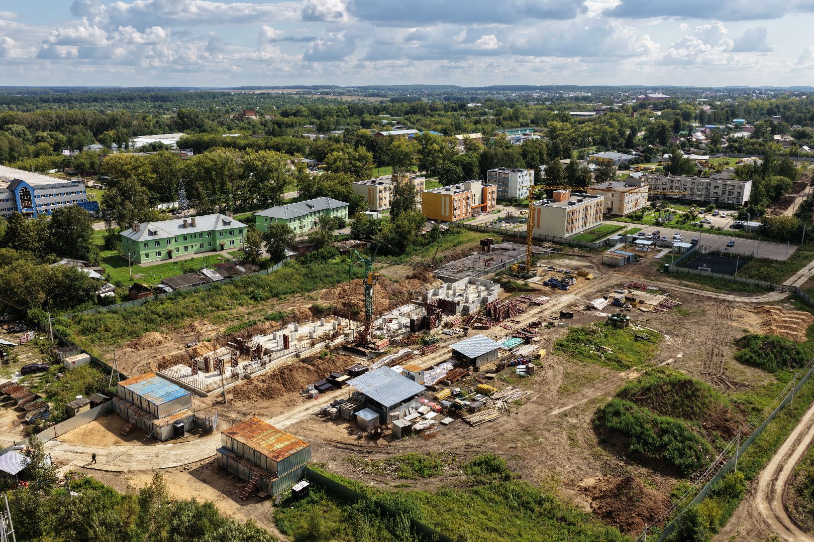 видео с коптера, дом для переселенцев зарайск,
