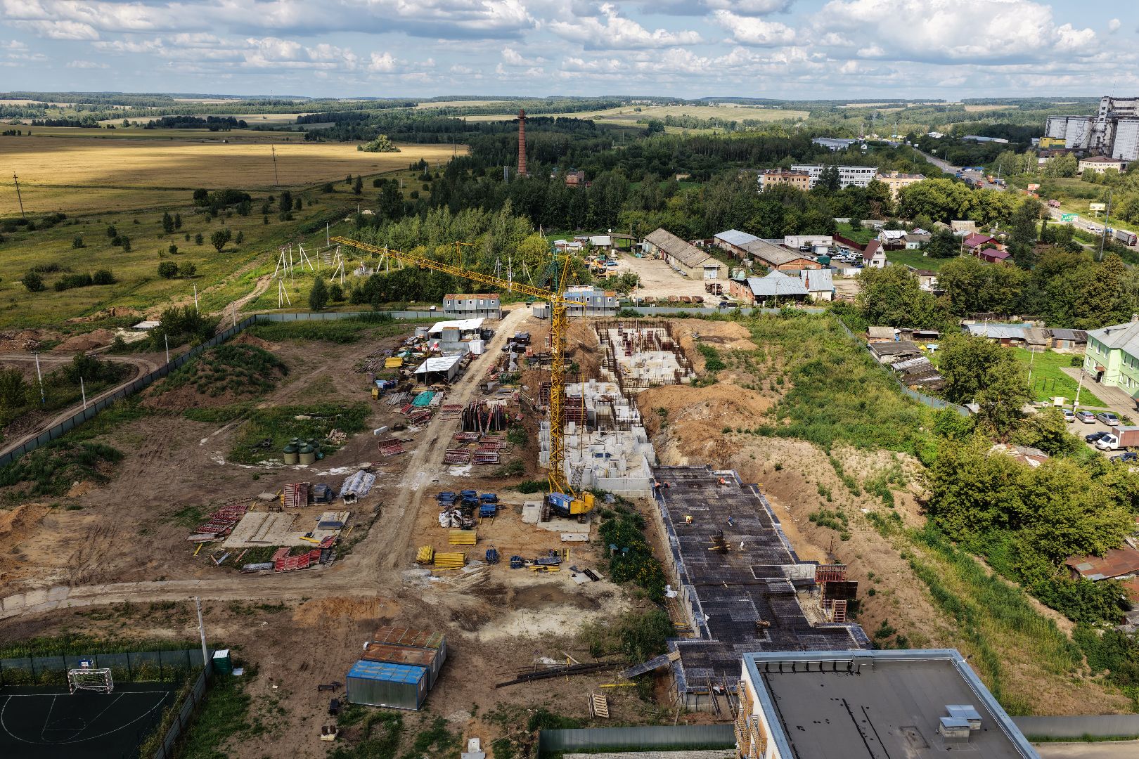 видео с коптера, дом для переселенцев зарайск,