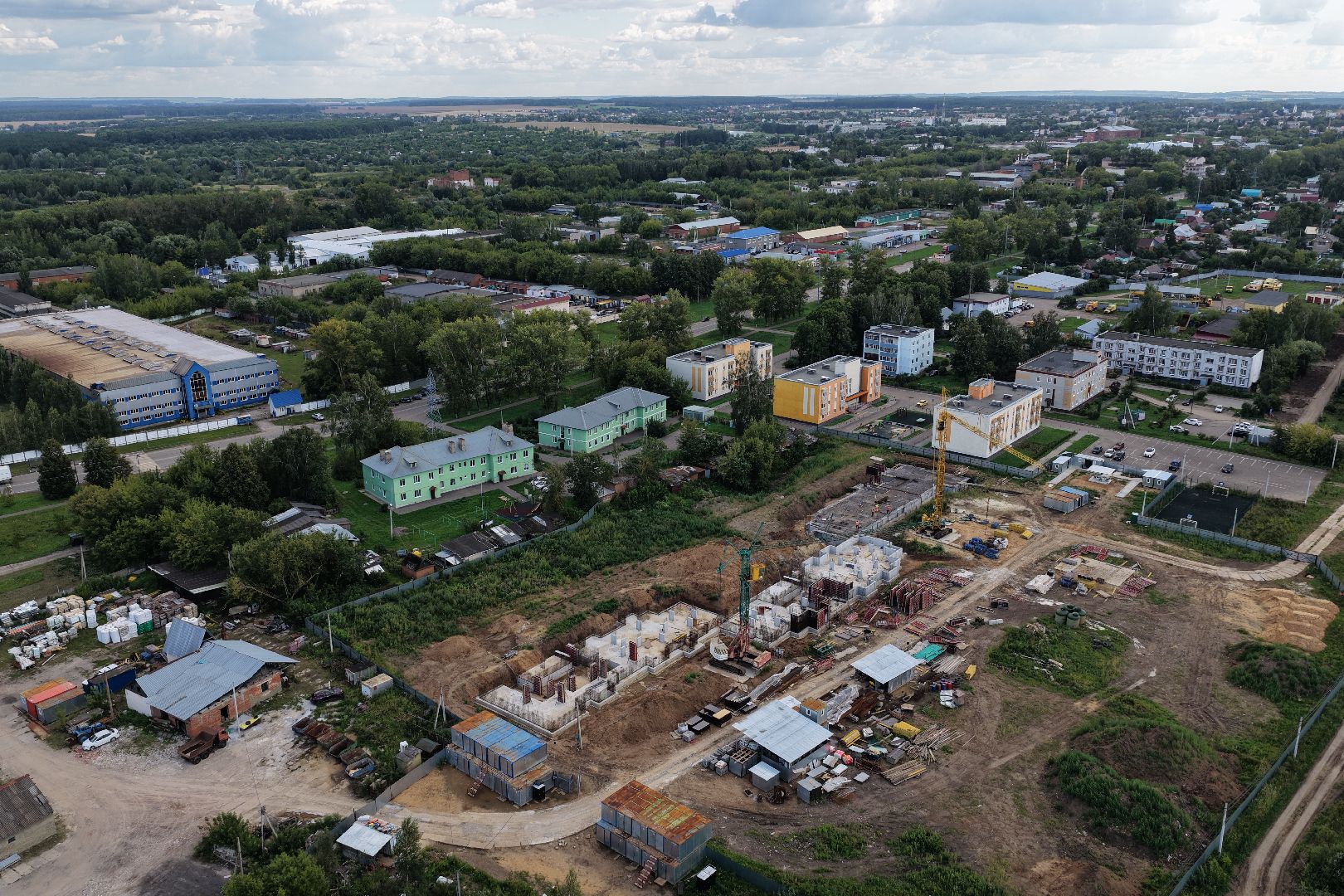 видео с коптера, дом для переселенцев зарайск,