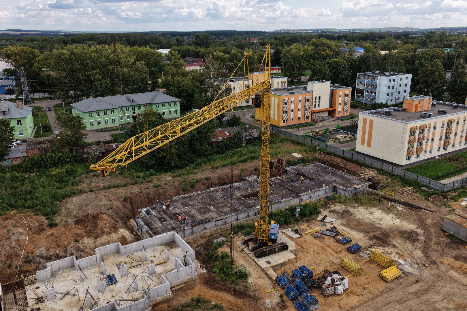 видео с коптера, дом для переселенцев зарайск,