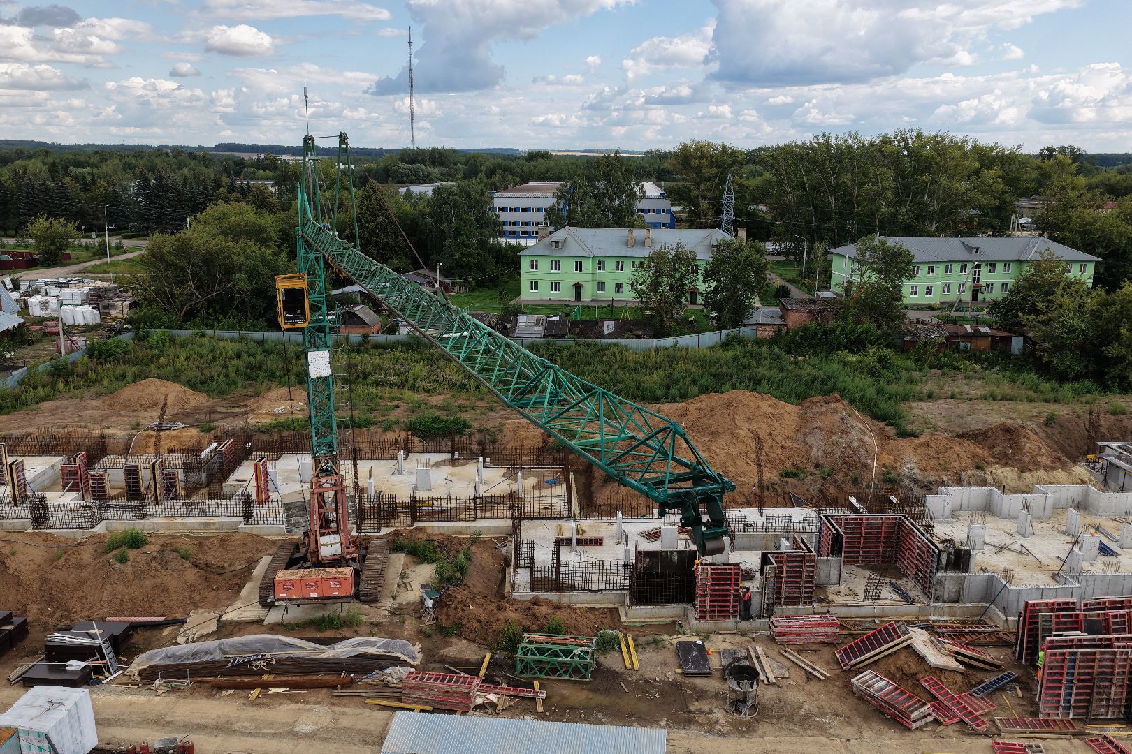 видео с коптера, дом для переселенцев зарайск,