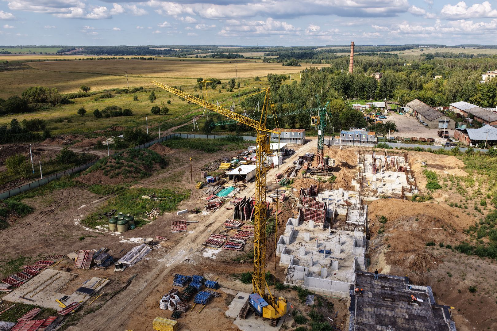 видео с коптера, дом для переселенцев зарайск,