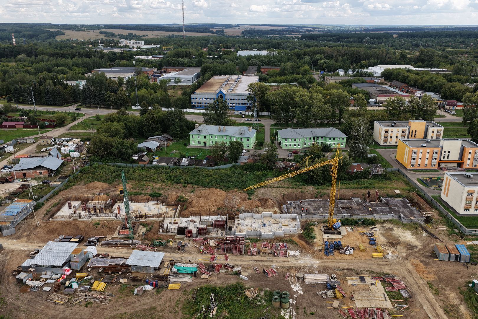 видео с коптера, дом для переселенцев зарайск,