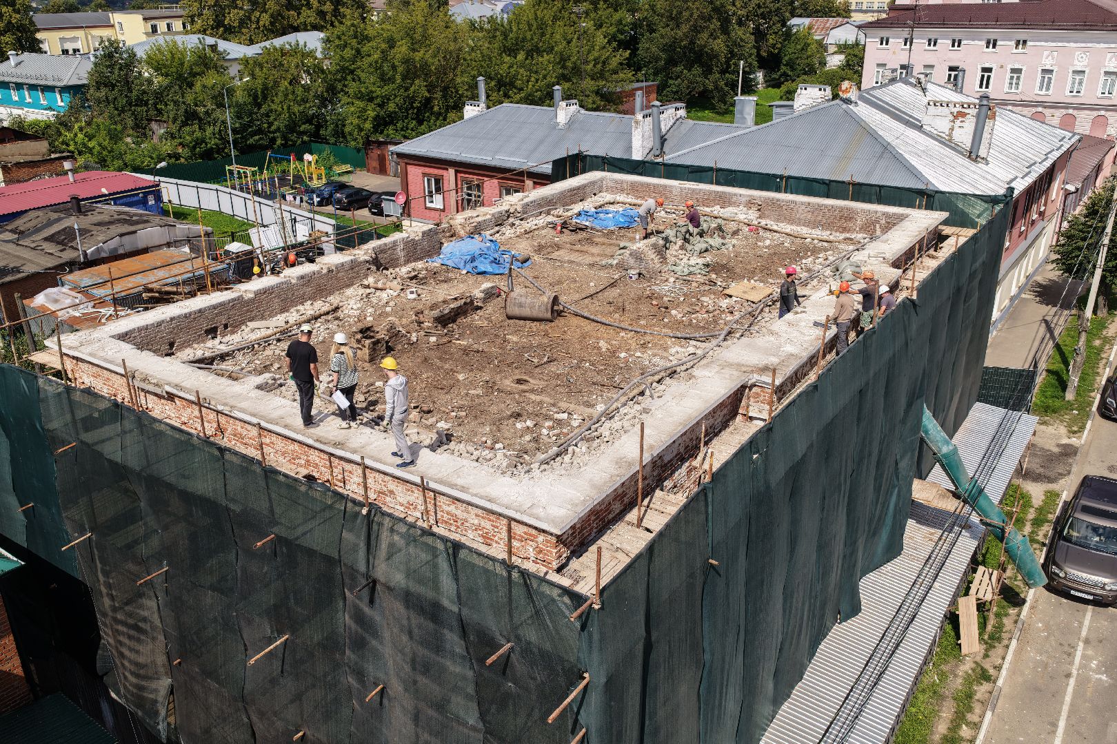 видео с коптера, ремонт музыкальной школы, музыкальная школа в зарайске,