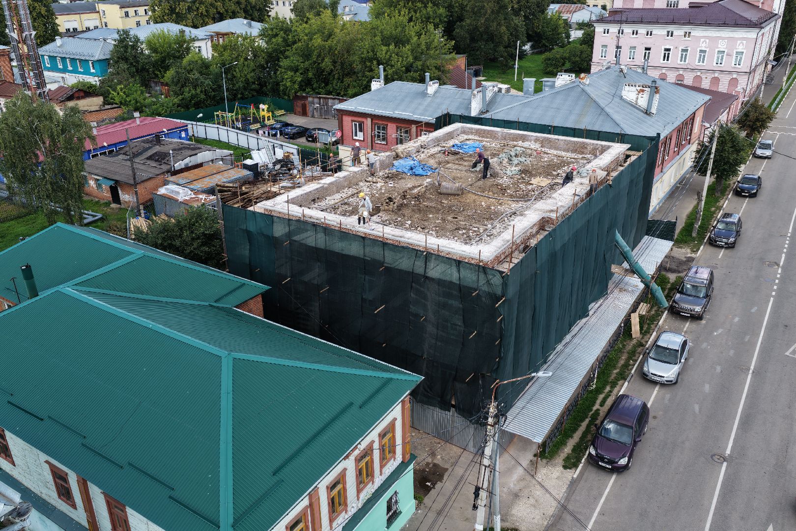 видео с коптера, ремонт музыкальной школы, музыкальная школа в зарайске,