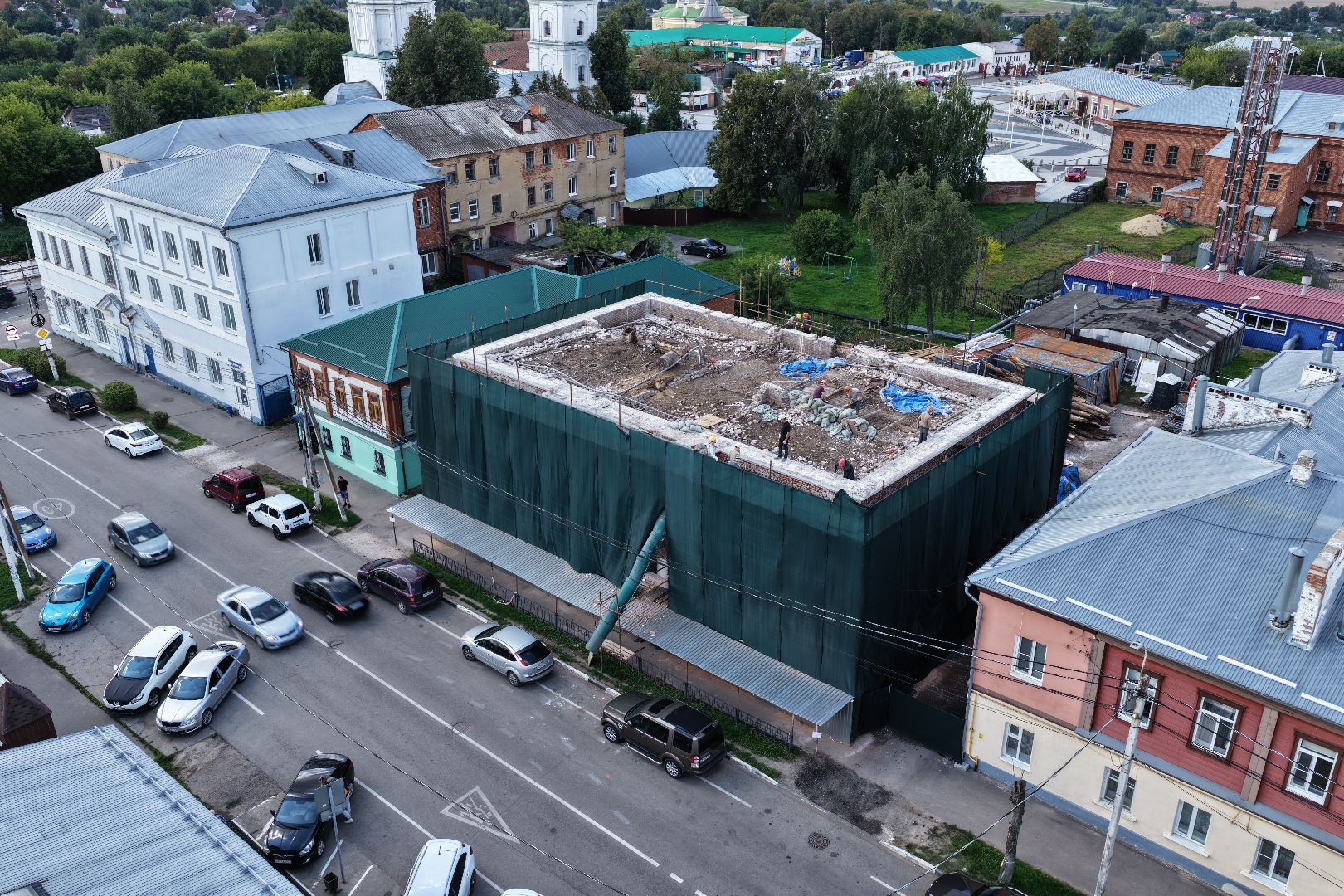 видео с коптера, ремонт музыкальной школы, музыкальная школа в зарайске,