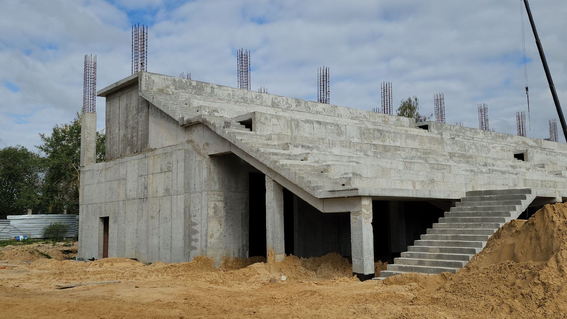 луховицы, реконструкция стадиона, стадион спартак, строительство, спортивный объект,