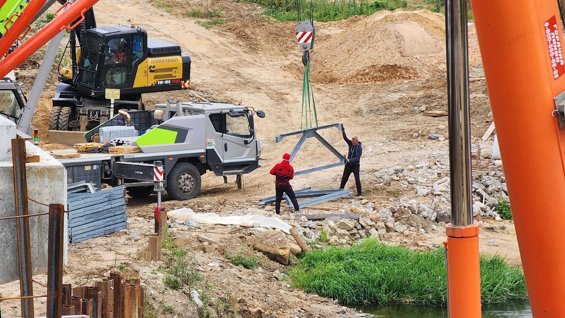 Руза, Поречье, ремонт моста в рузе,