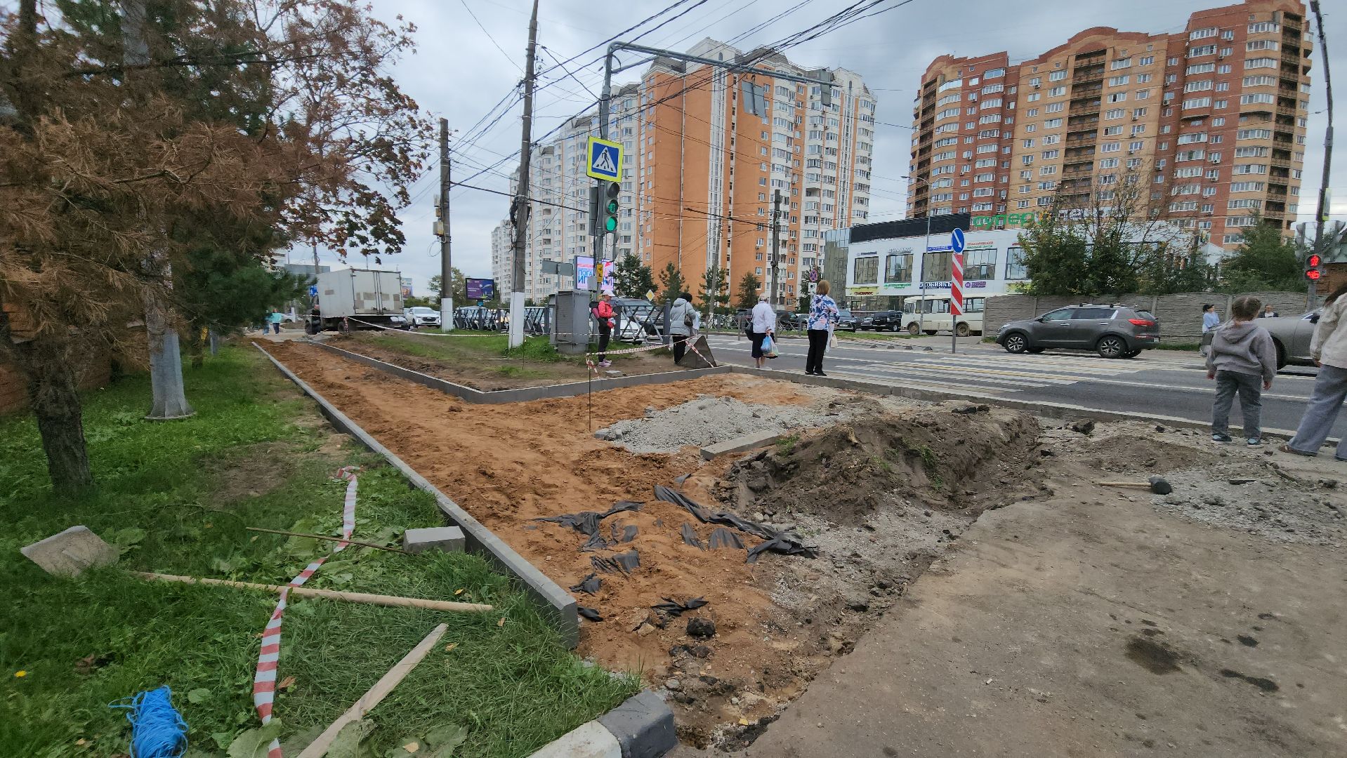 благоустройство, дорожки, красногорск, бордюр,