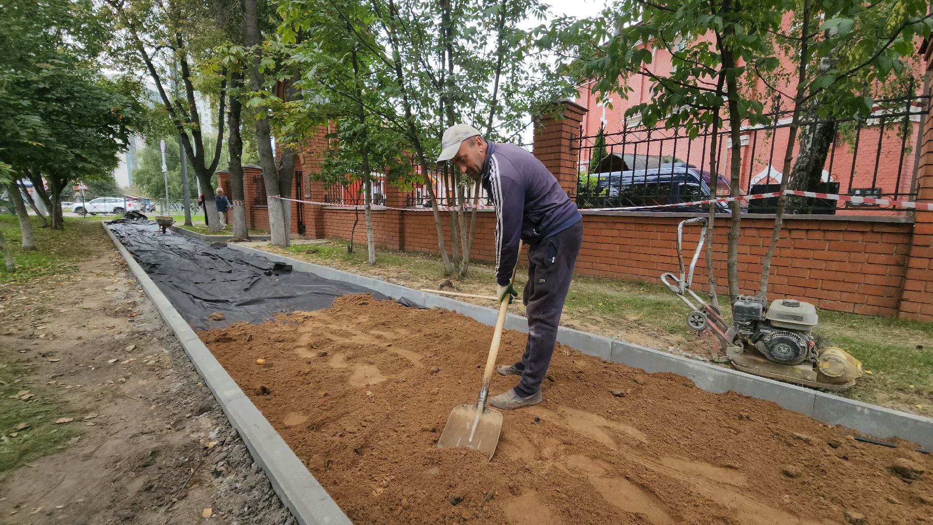 благоустройство, дорожки, красногорск, бордюр,