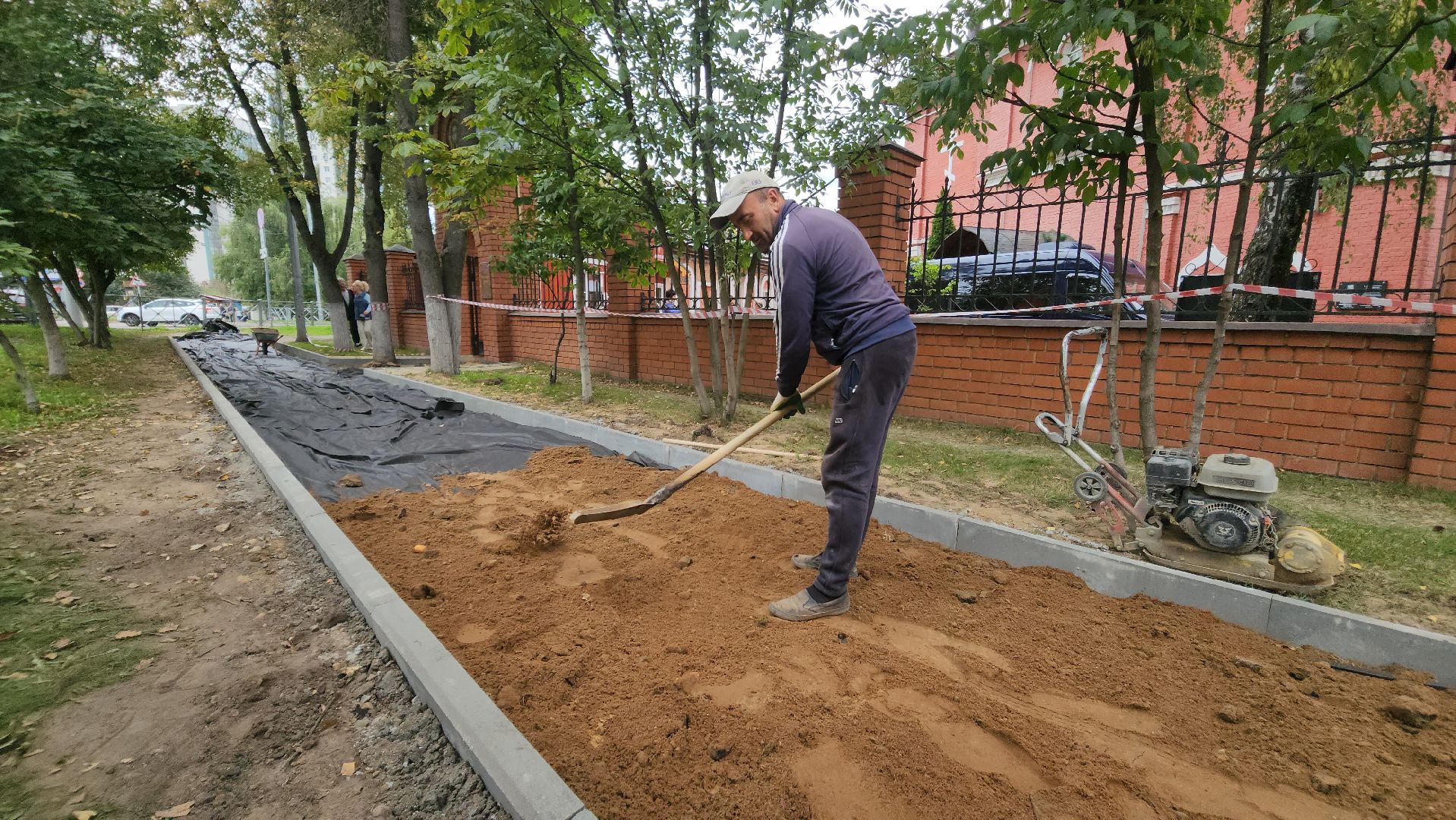 благоустройство, дорожки, красногорск, бордюр,