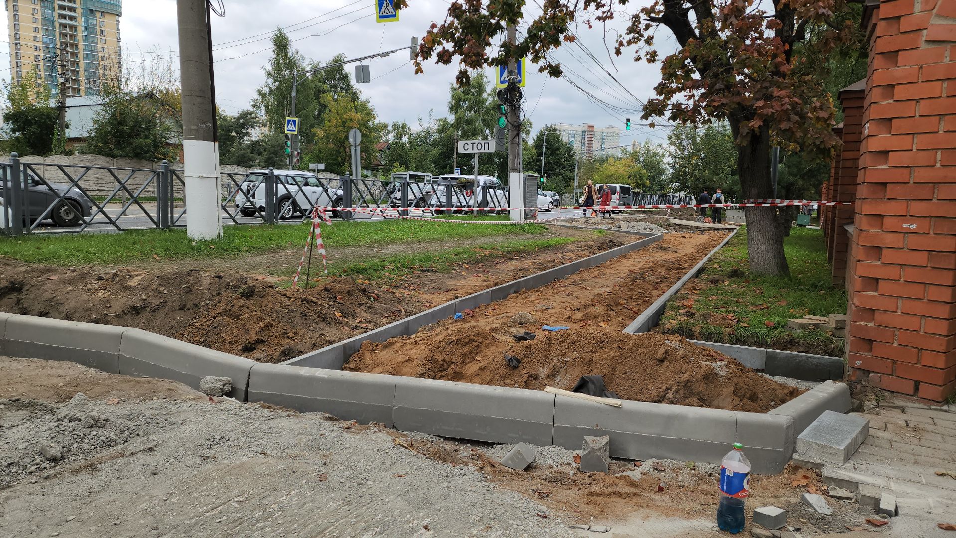 благоустройство, дорожки, красногорск, бордюр,