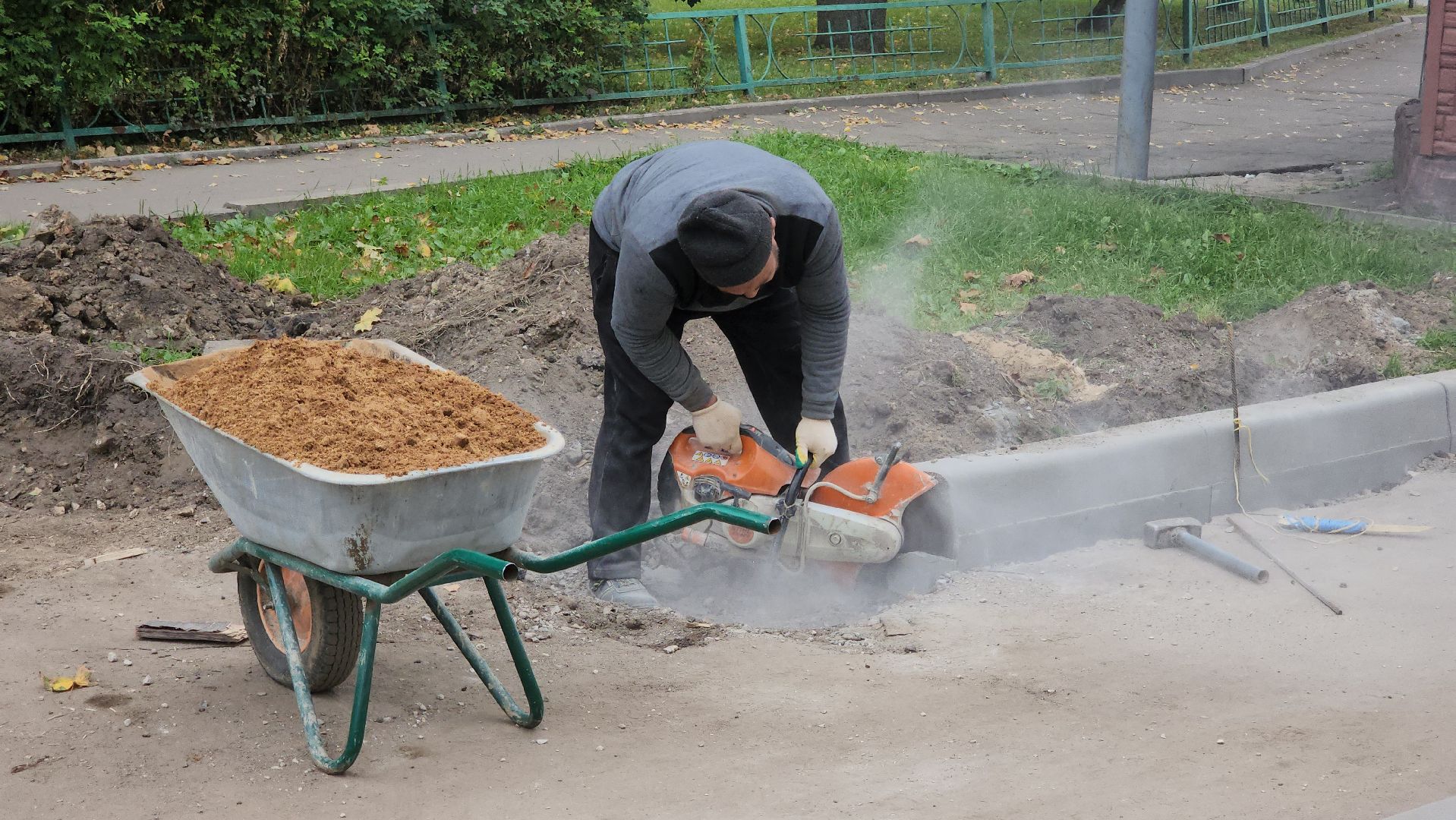благоустройство, дорожки, красногорск, бордюр,