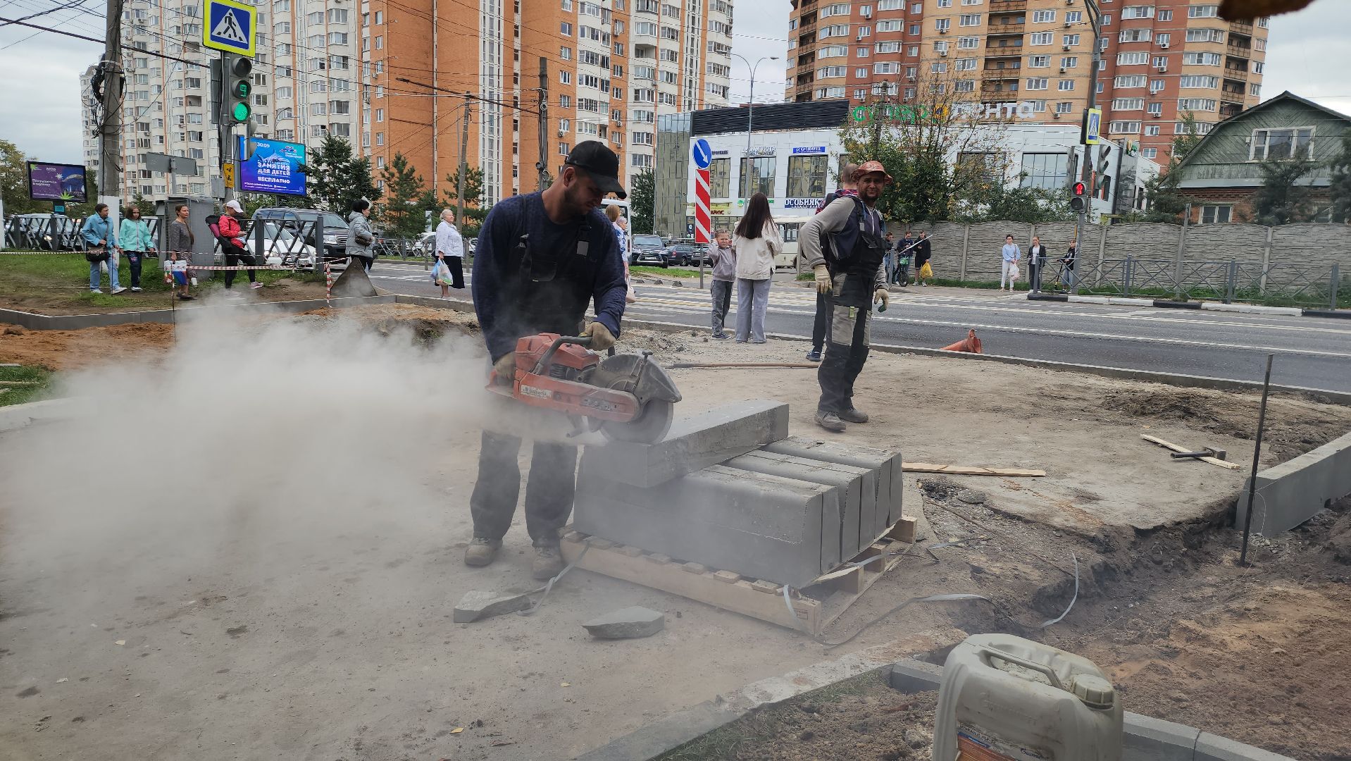 благоустройство, дорожки, красногорск, бордюр,