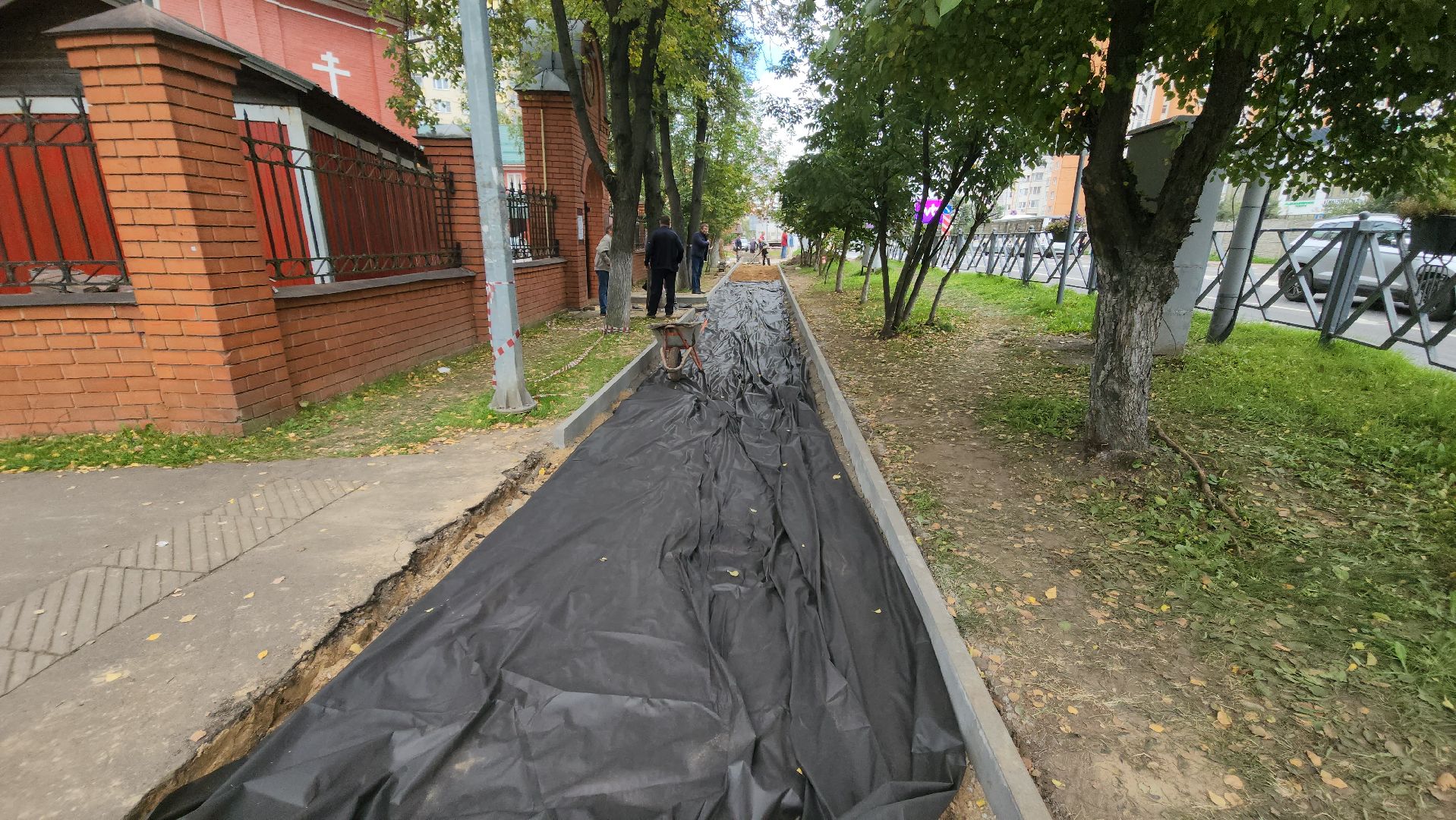 благоустройство, дорожки, красногорск, бордюр,