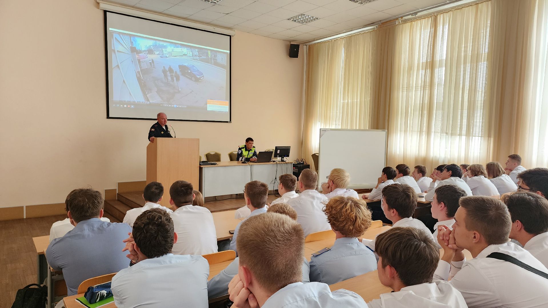 кашира, гаи, ожерельевский железнодорожный колледж, техникум, студенты, безопасность на дороге, бдд, питбайк,