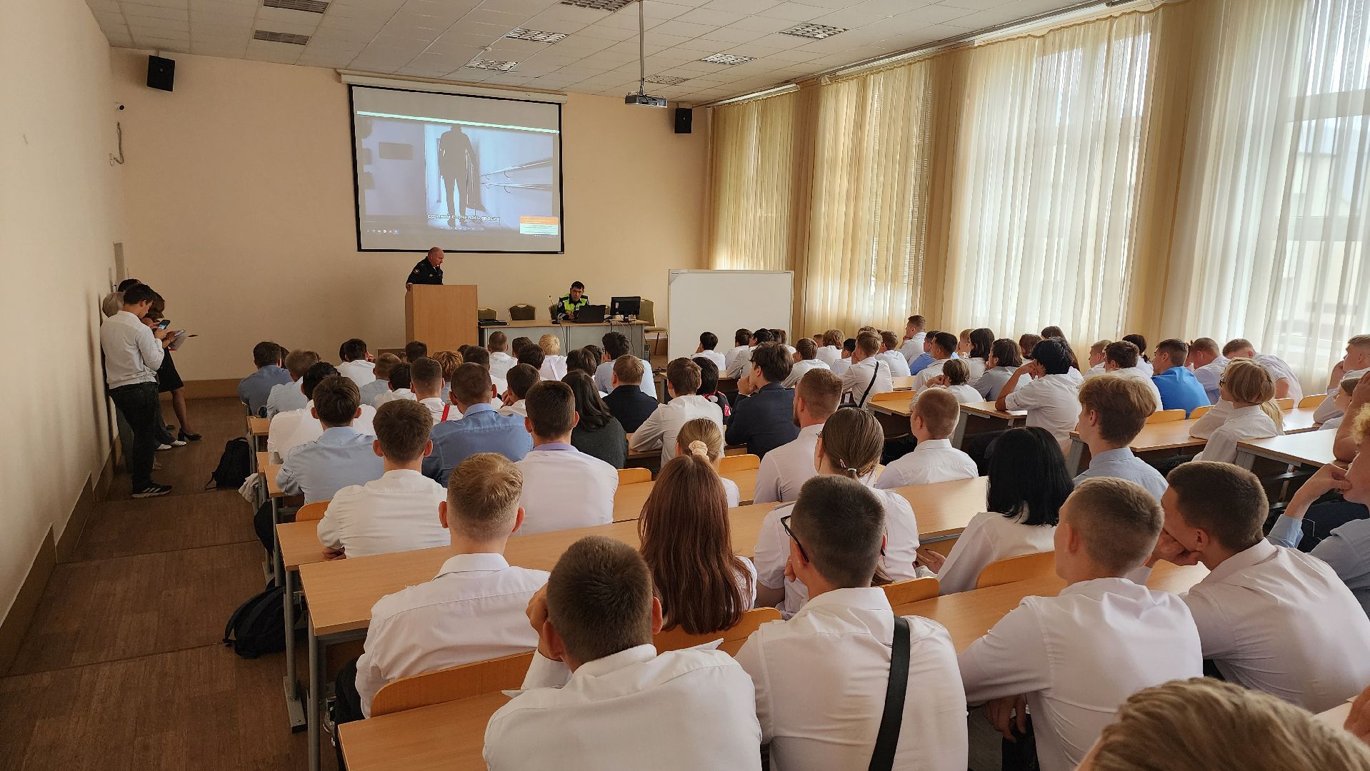 кашира, гаи, ожерельевский железнодорожный колледж, техникум, студенты, безопасность на дороге, бдд, питбайк,