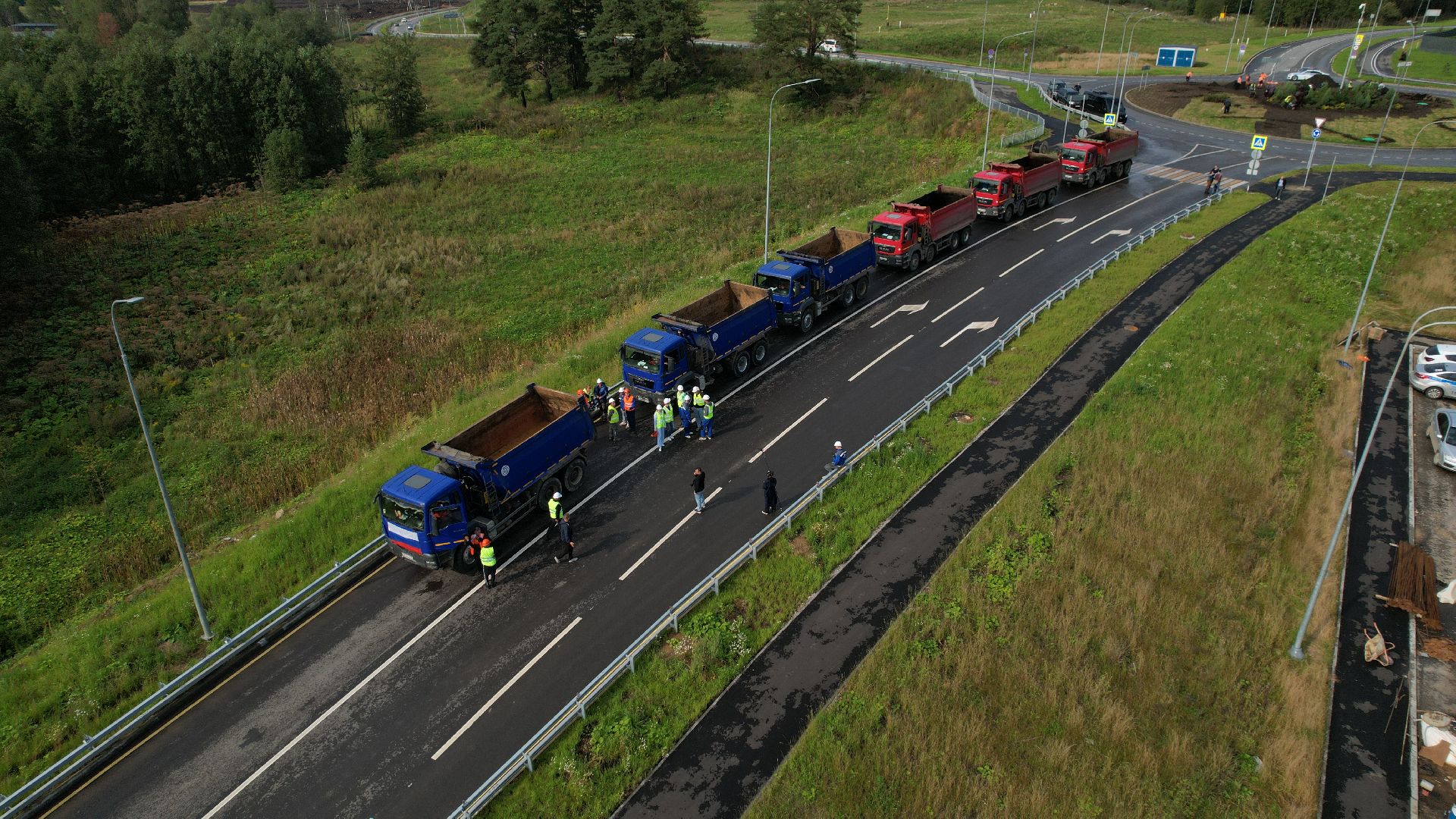 видео с коптера, дорога в павловской слободе, дороги подмосковья,