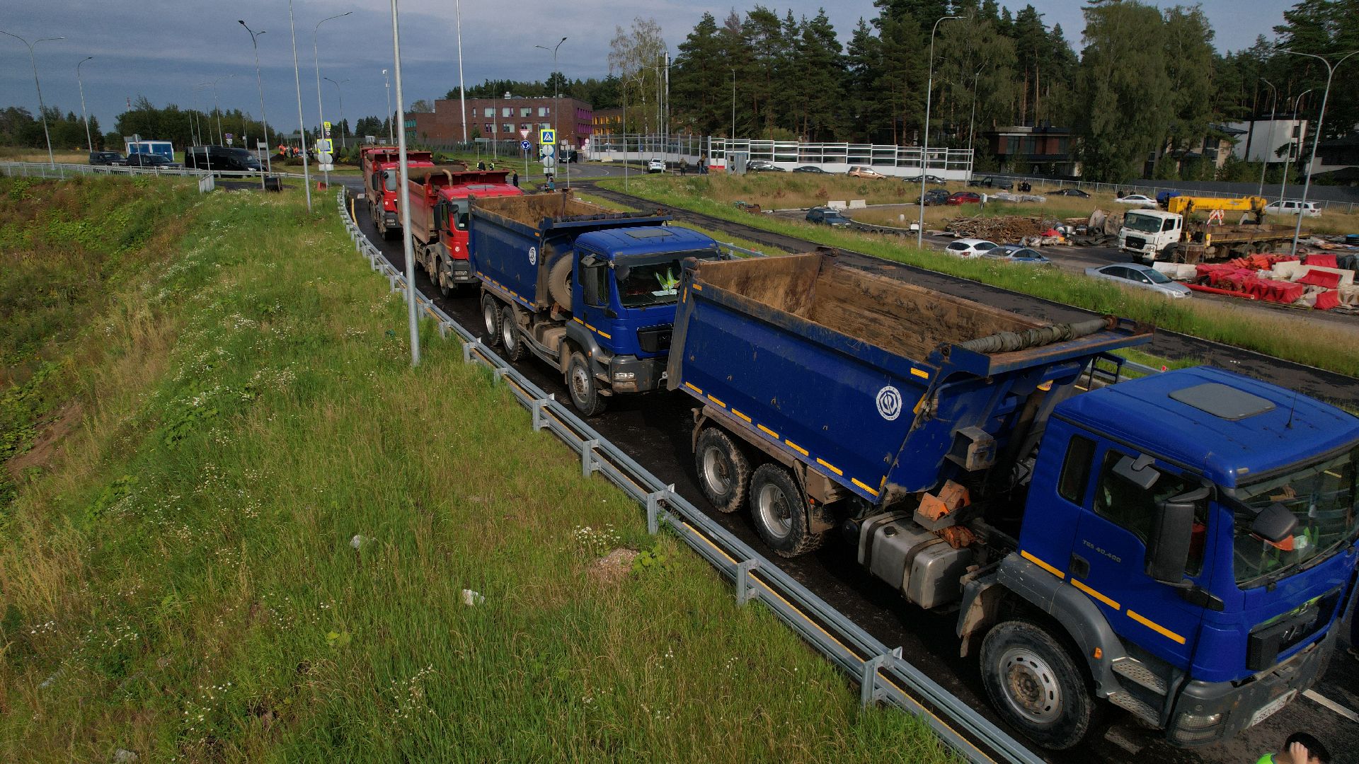видео с коптера, дорога в павловской слободе, дороги подмосковья,