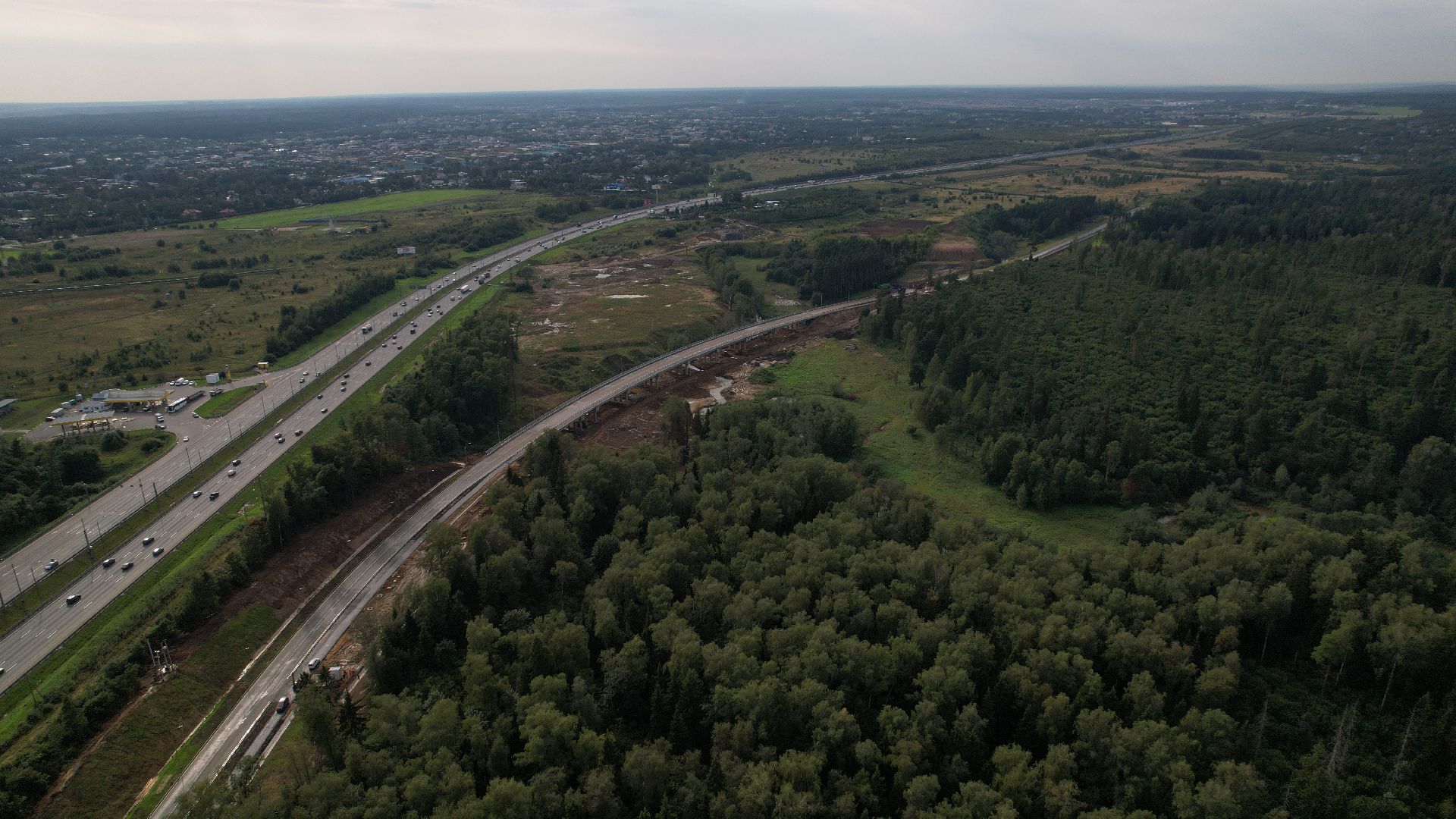 видео с коптера, дорога в павловской слободе, дороги подмосковья,