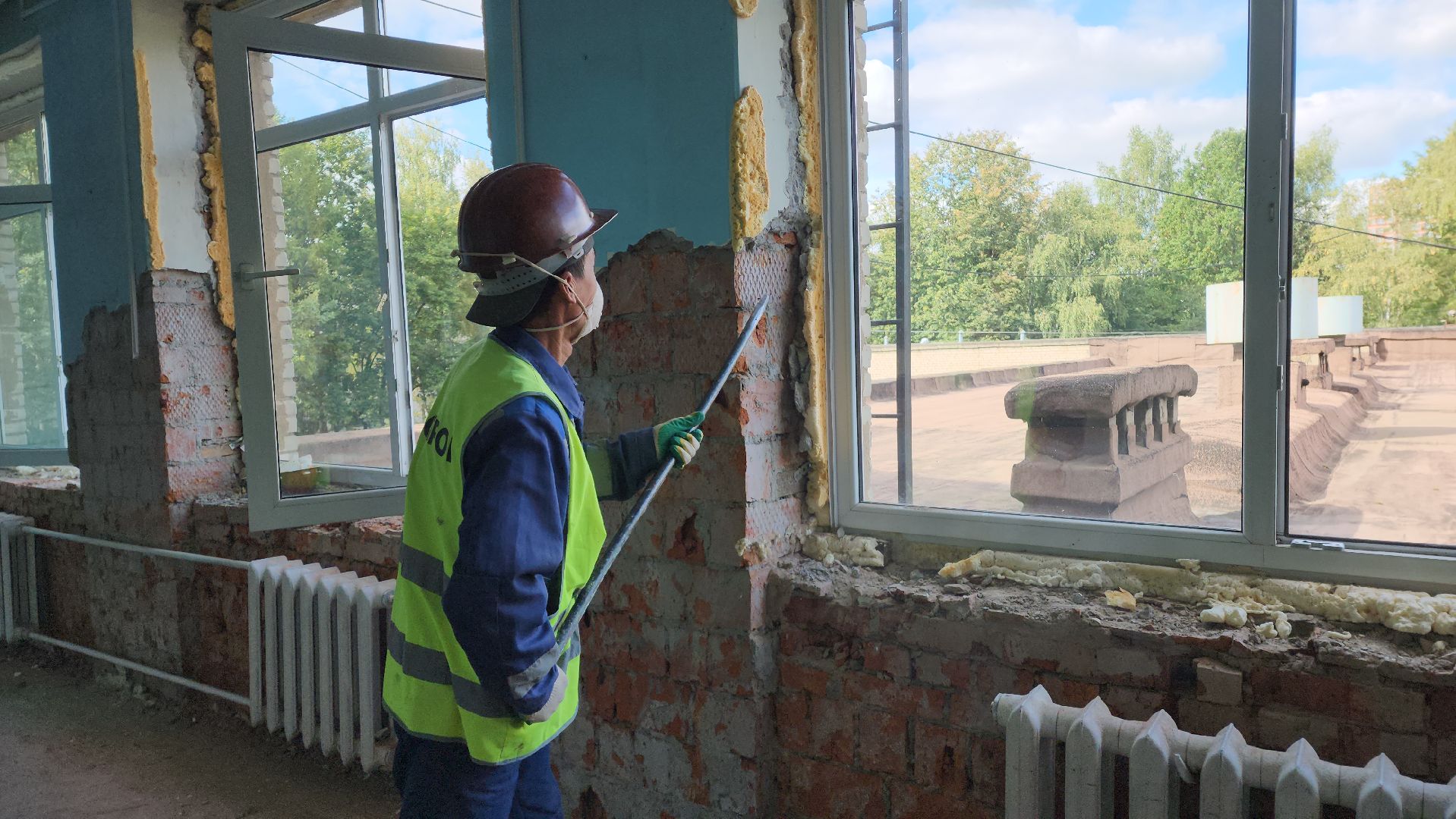 Капитальный ремонт школы , Лобня, Демонтажные работы ,