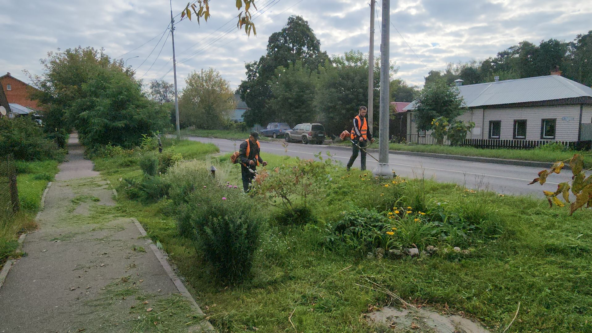 серпухов, комбинат по благоустройству, покос травы в серпухове, улица ленинского комсомола,