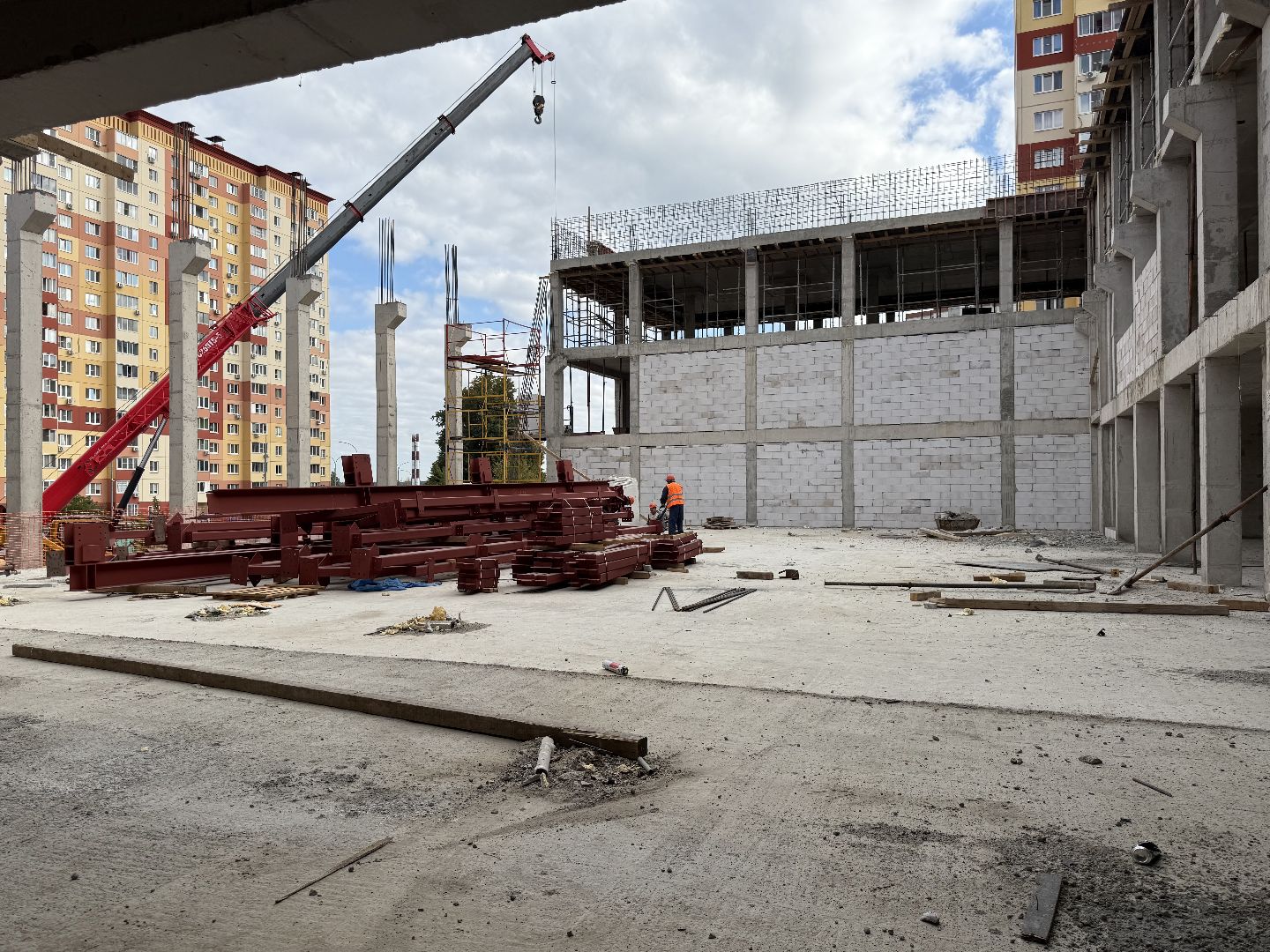 люберцы,  Строительство школы, Островцы, Школьники,