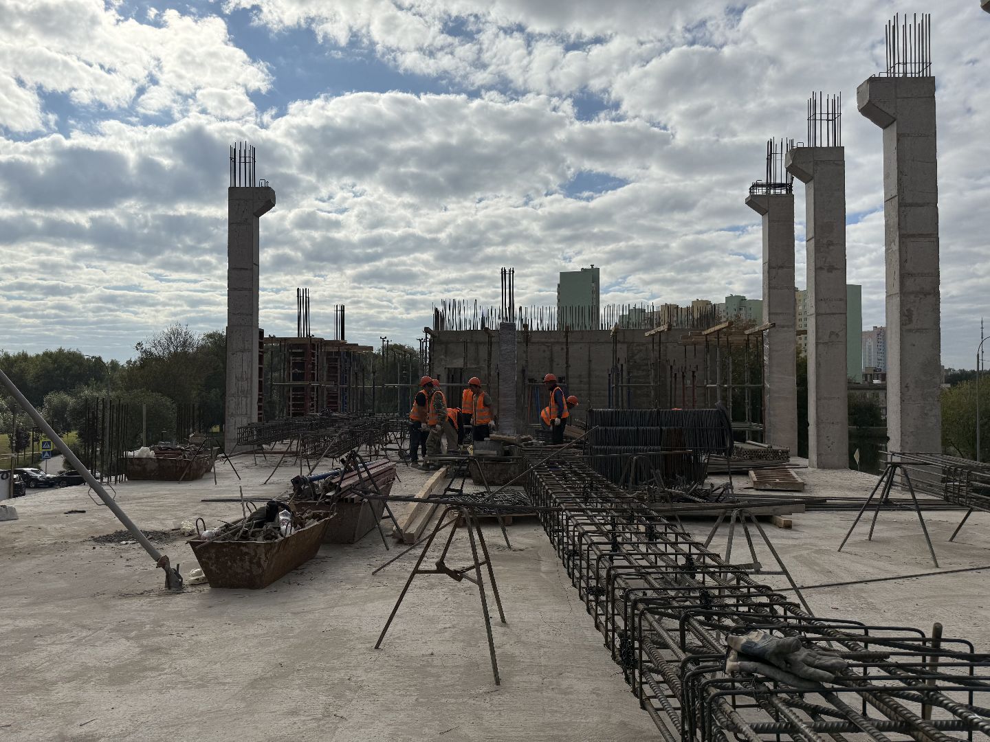 люберцы,  Строительство школы, Островцы, Школьники,