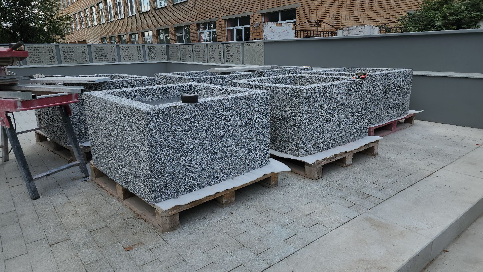 ремонт памятника вов, щёлково, реконструкция мемориала, Памятник воинам хлопчатобумажного комбината,