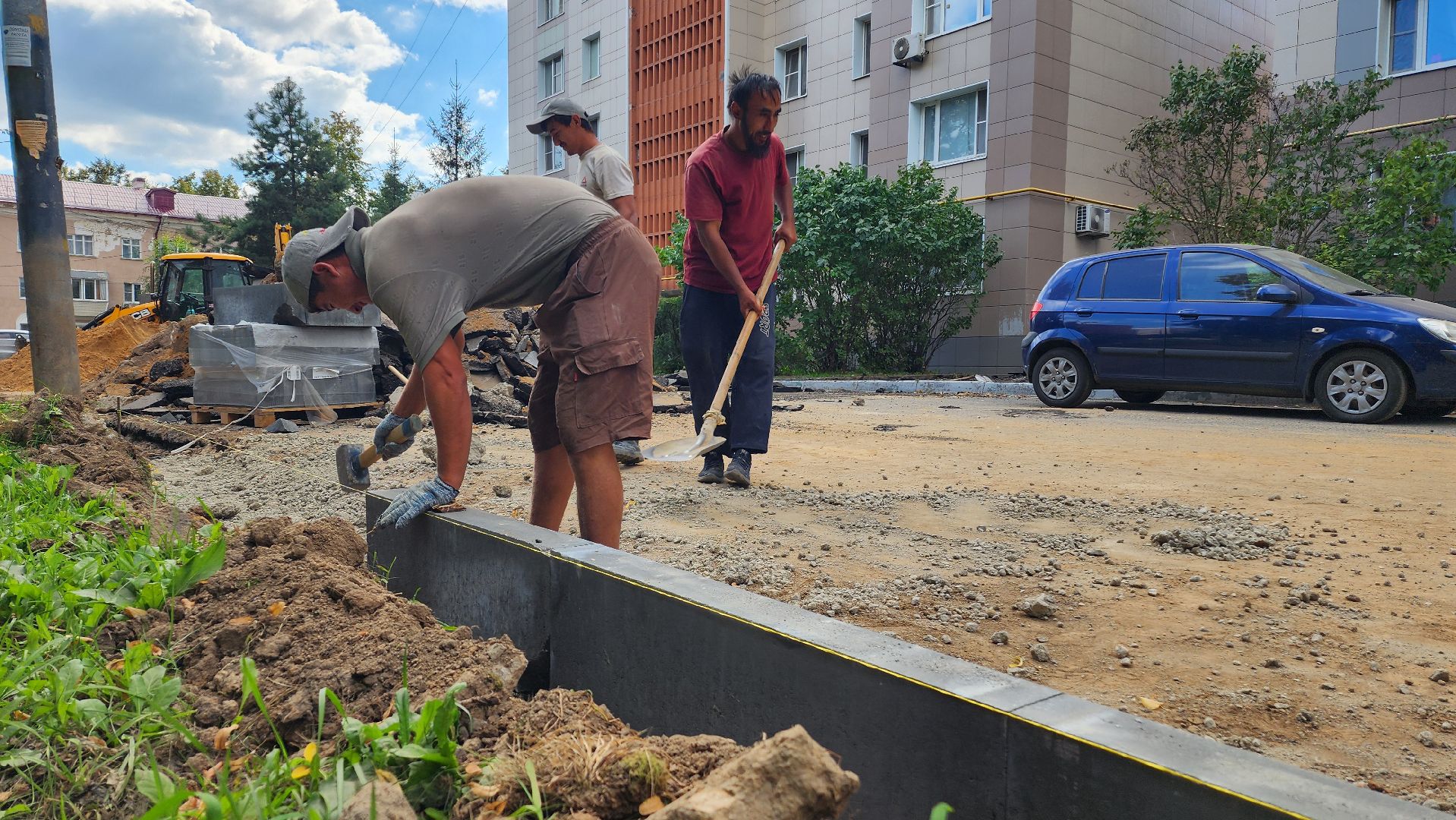 благоустройство , домодедово, подмосковье, благоустройство двора, новый асфальт, замена дорожного покрытия, дорога,