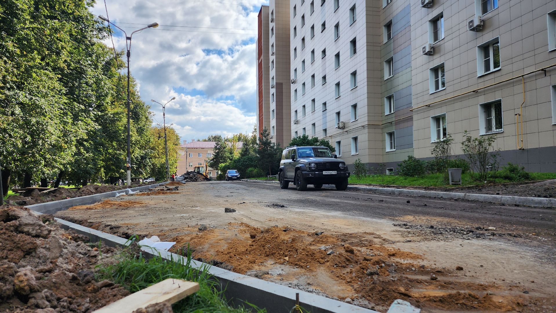 благоустройство , домодедово, подмосковье, благоустройство двора, новый асфальт, замена дорожного покрытия, дорога,