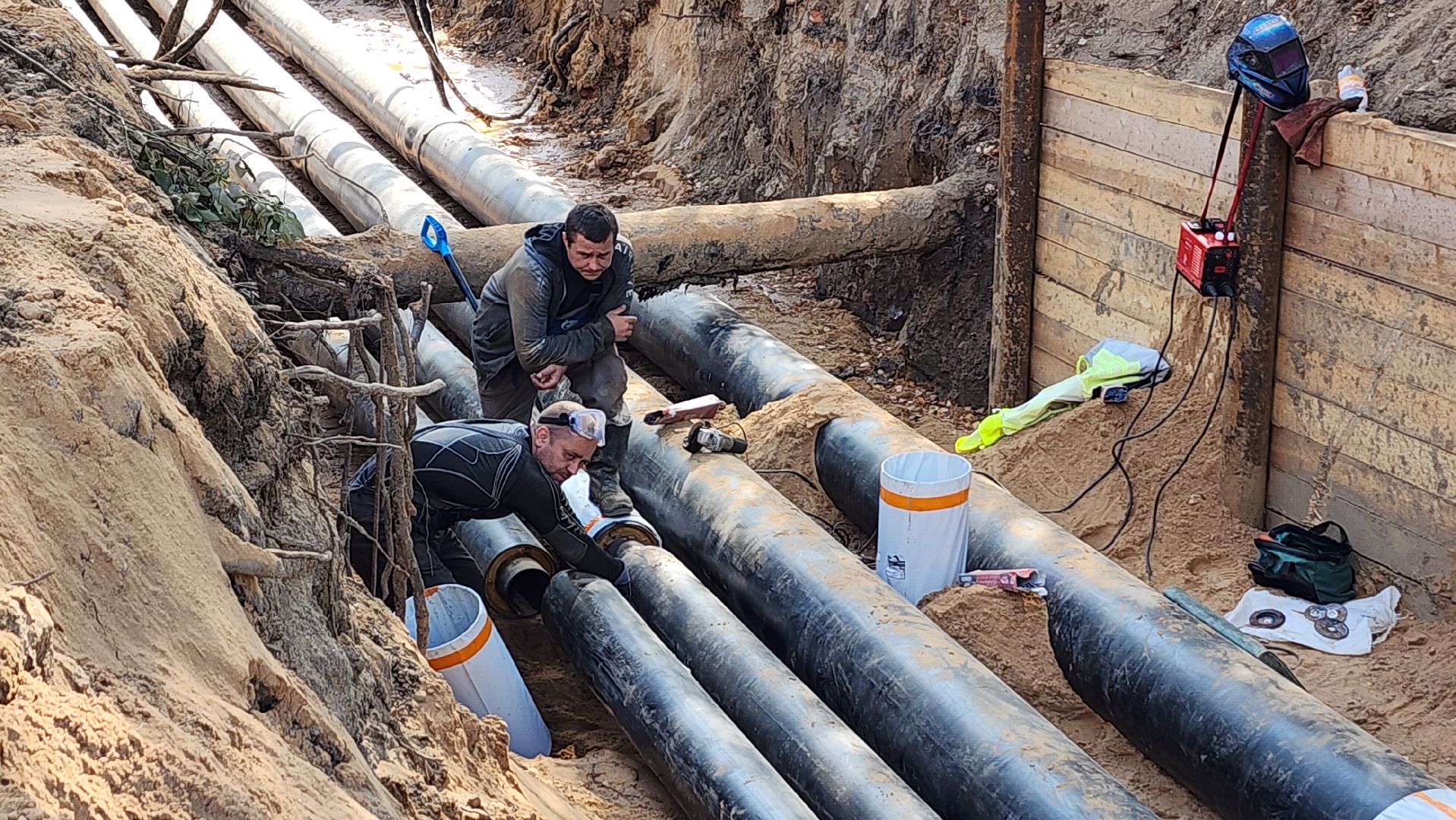 волоколамск,  сычево, ремонт теплосетей,