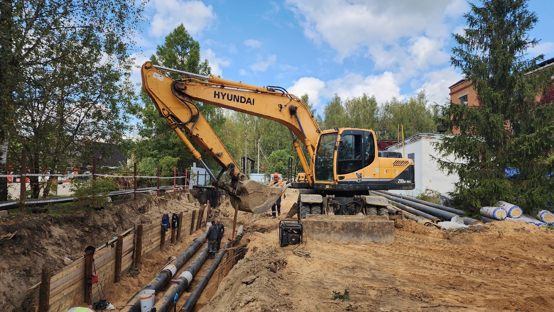 волоколамск,  сычево, ремонт теплосетей,