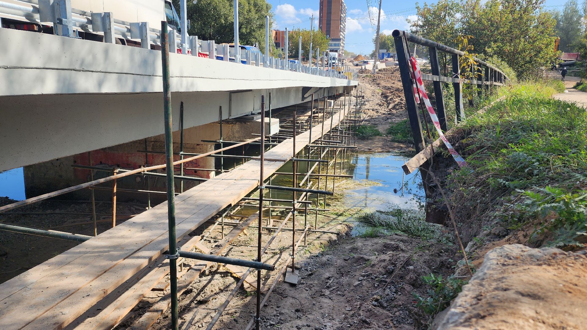 капитальный ремонт, строительство , мост, домодедово, подмосковье, капремонт,река рожайка,