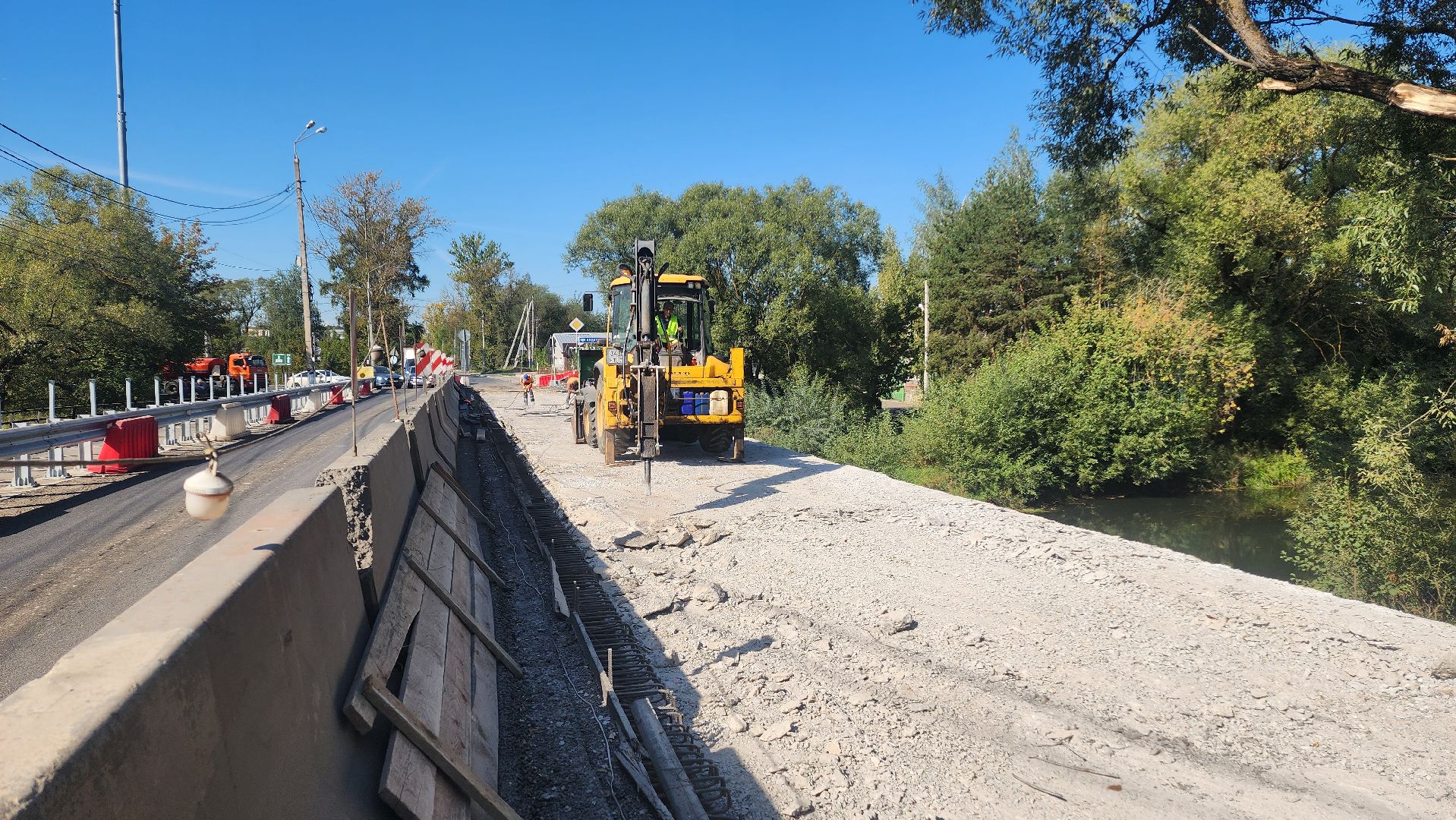 капитальный ремонт, строительство , мост, домодедово, подмосковье, капремонт,река рожайка,