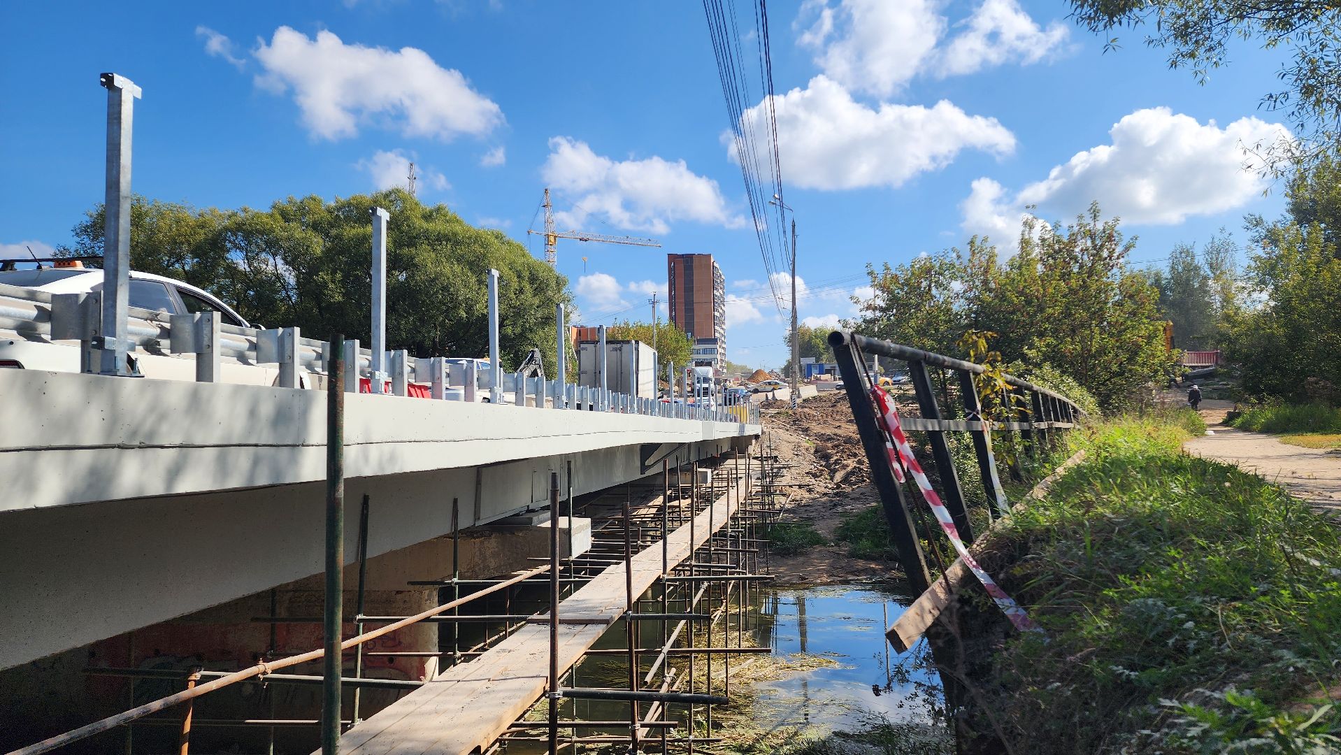 капитальный ремонт, строительство , мост, домодедово, подмосковье, капремонт,река рожайка,