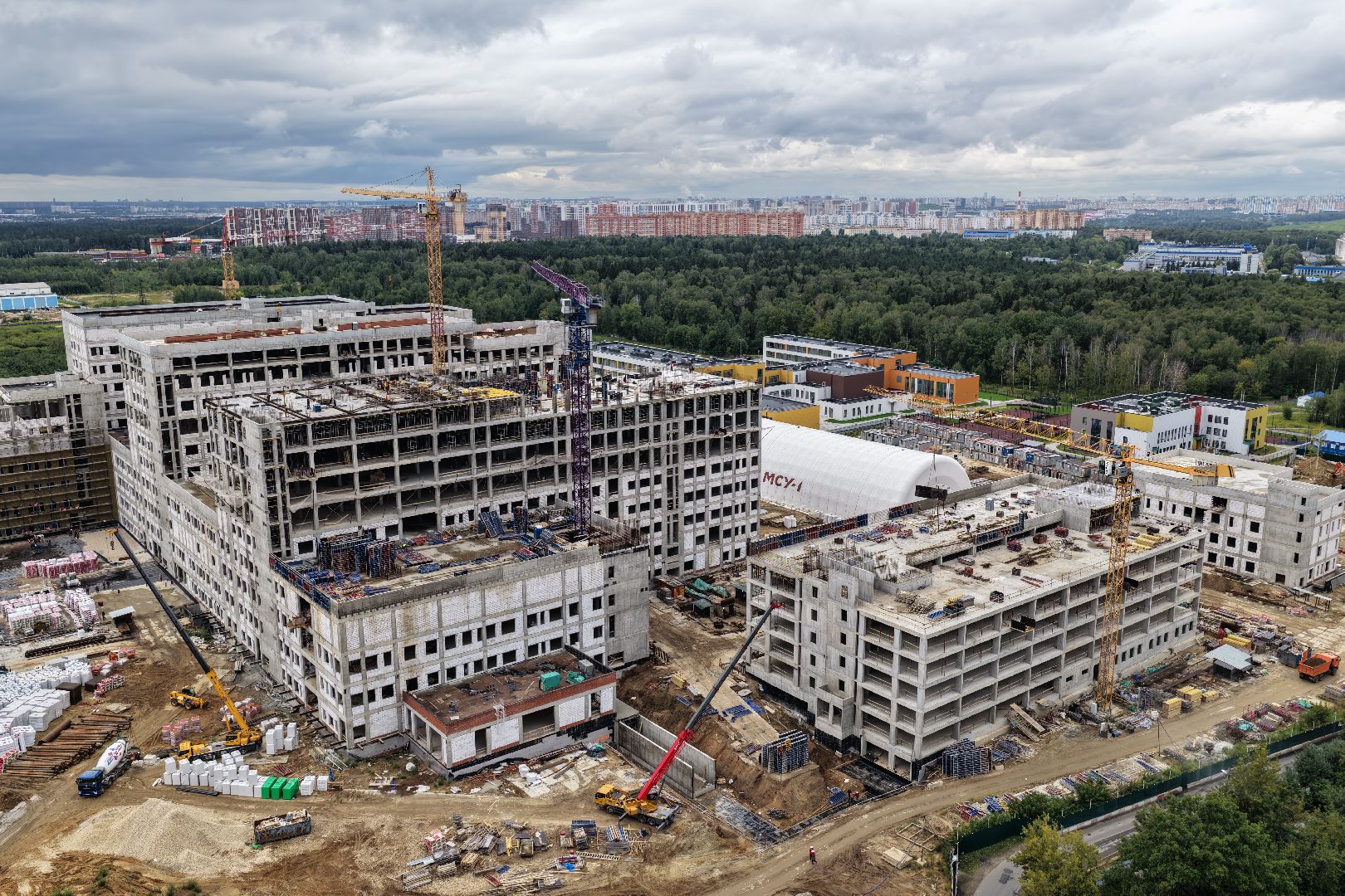 видео с коптера, больница балашиха, больница в ольгино,