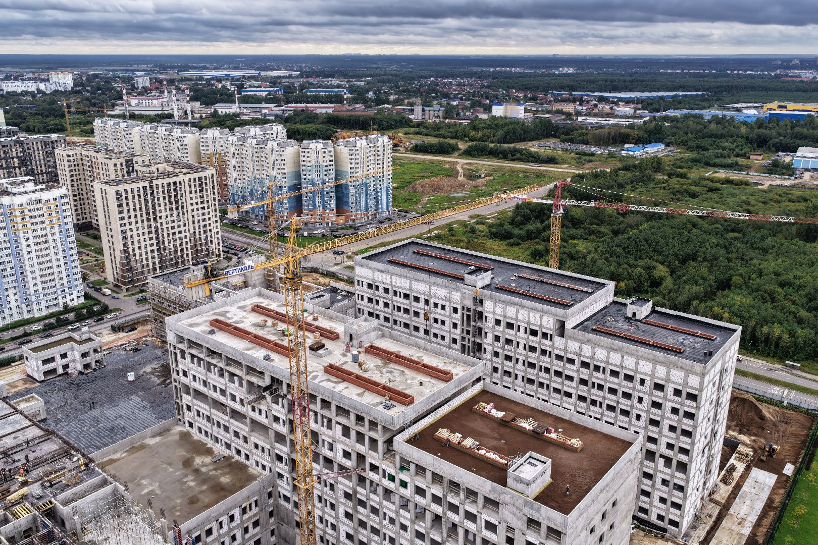 видео с коптера, больница балашиха, больница в ольгино,