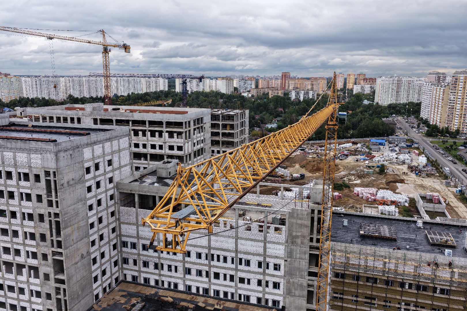 видео с коптера, больница балашиха, больница в ольгино,