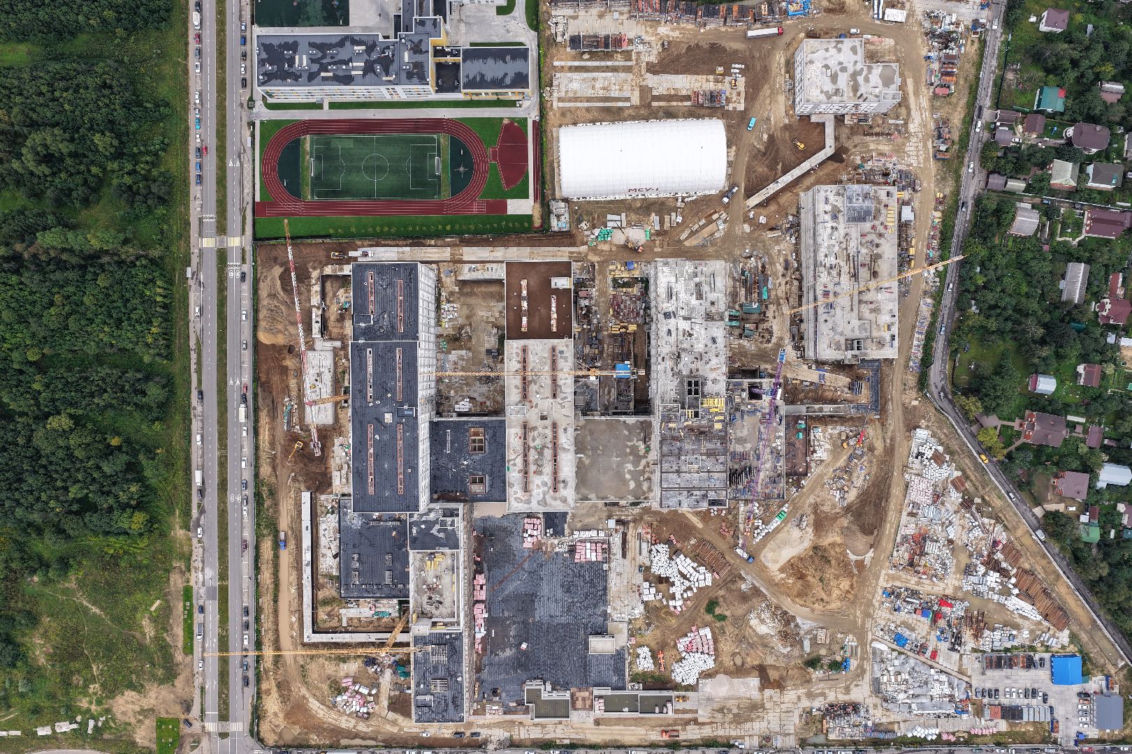 видео с коптера, больница балашиха, больница в ольгино,