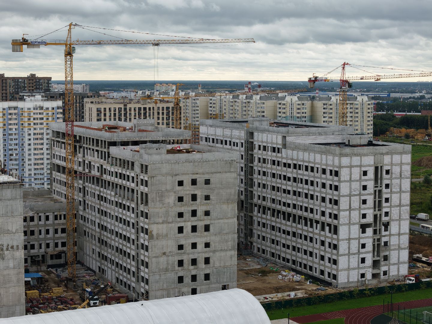 видео с коптера, больница балашиха, больница в ольгино,