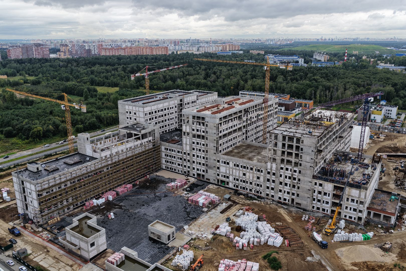 видео с коптера, больница балашиха, больница в ольгино,