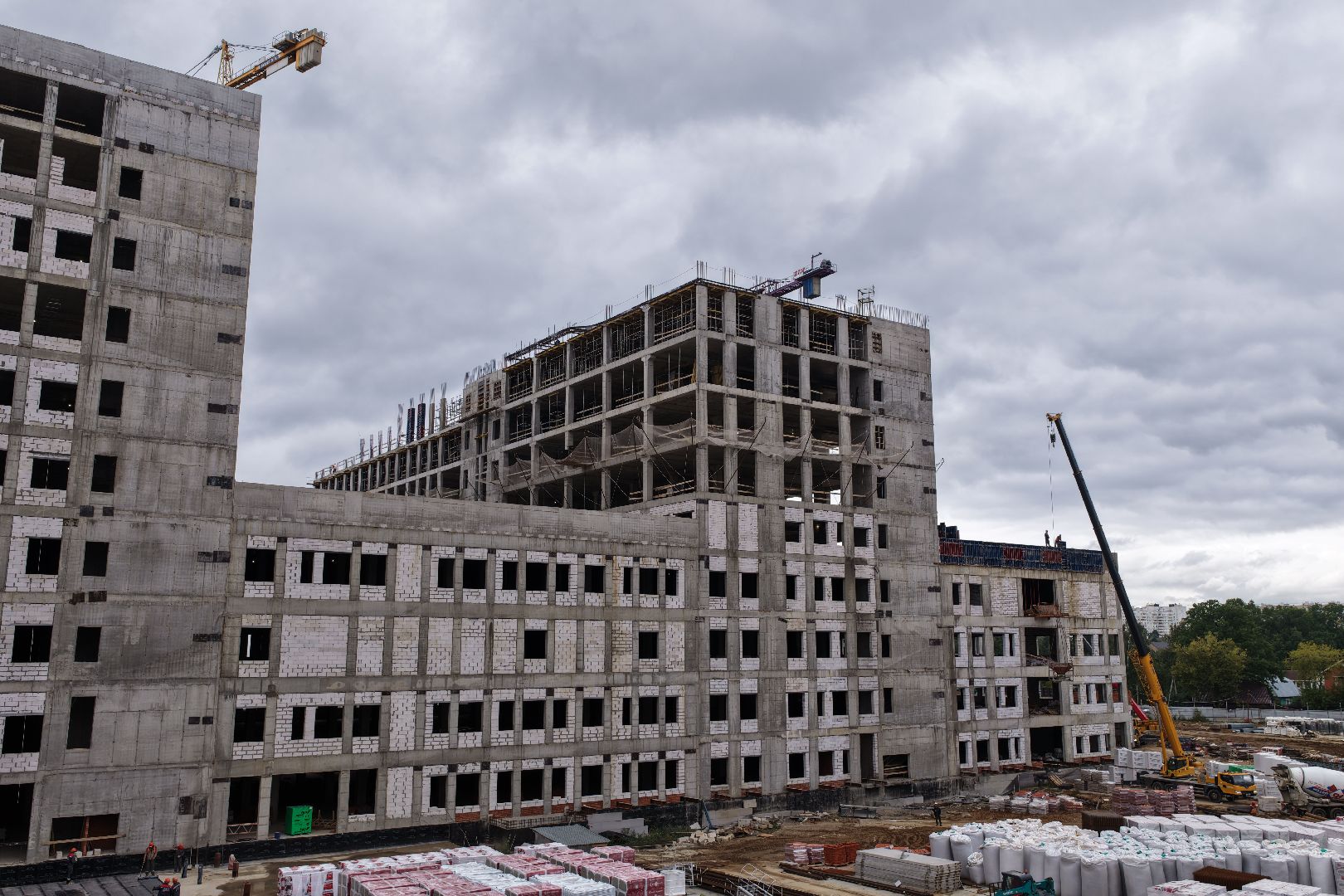 видео с коптера, больница балашиха, больница в ольгино,