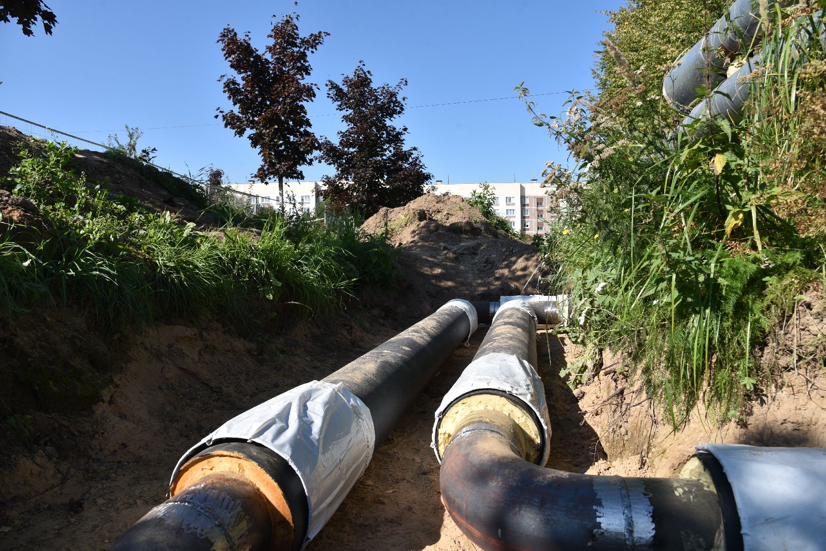 лотошино, ремонт теплотрассы, замена труб, подготовка к зиме, жкх,