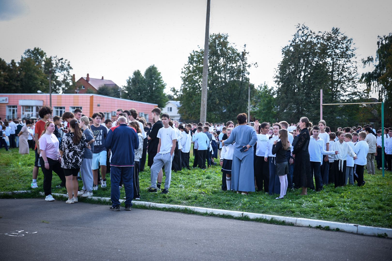 бронницы, пожарная безопасность, учебная пожарная тревога в школе, учебная пожарная эвакуация , дети,
