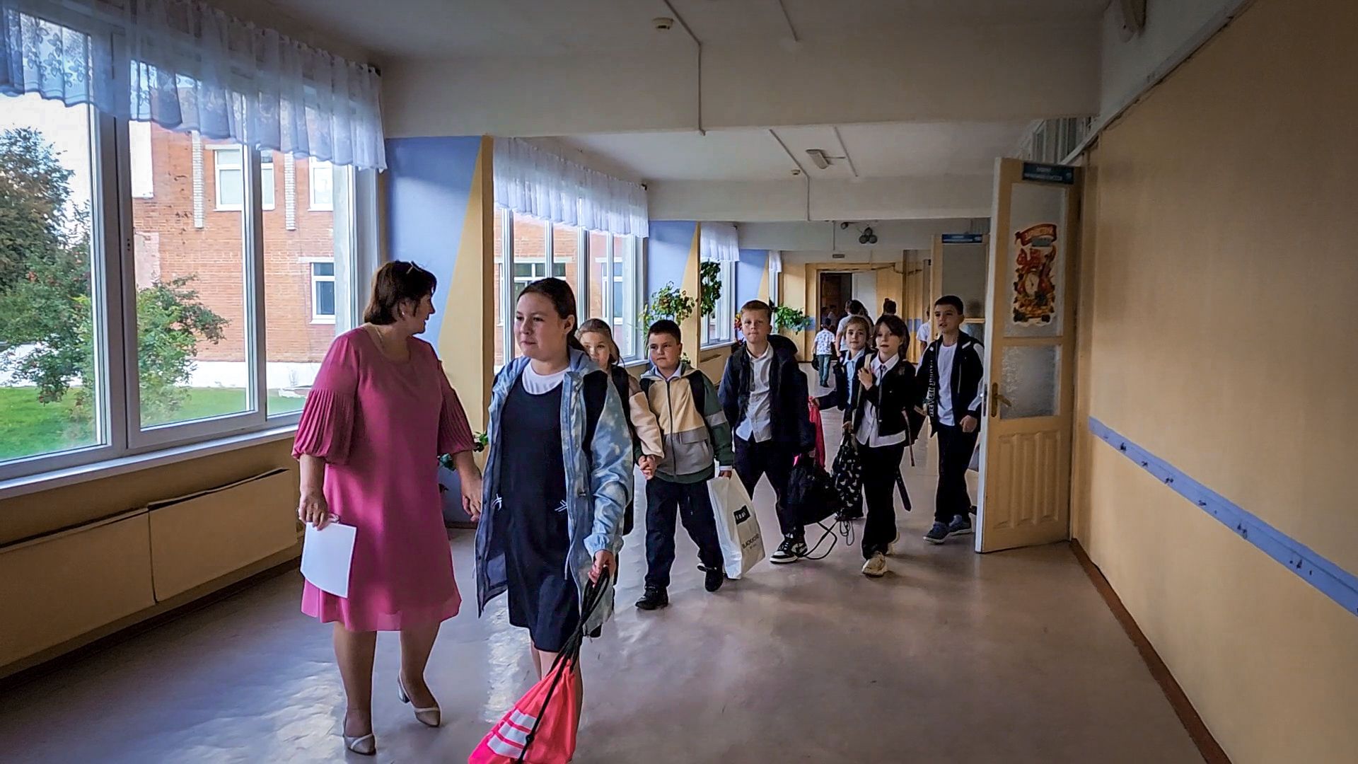 бронницы, пожарная безопасность, учебная пожарная тревога в школе, учебная пожарная эвакуация , дети,