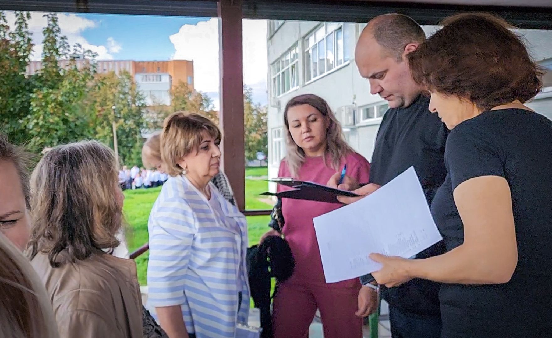 бронницы, пожарная безопасность, учебная пожарная тревога в школе, учебная пожарная эвакуация , дети,