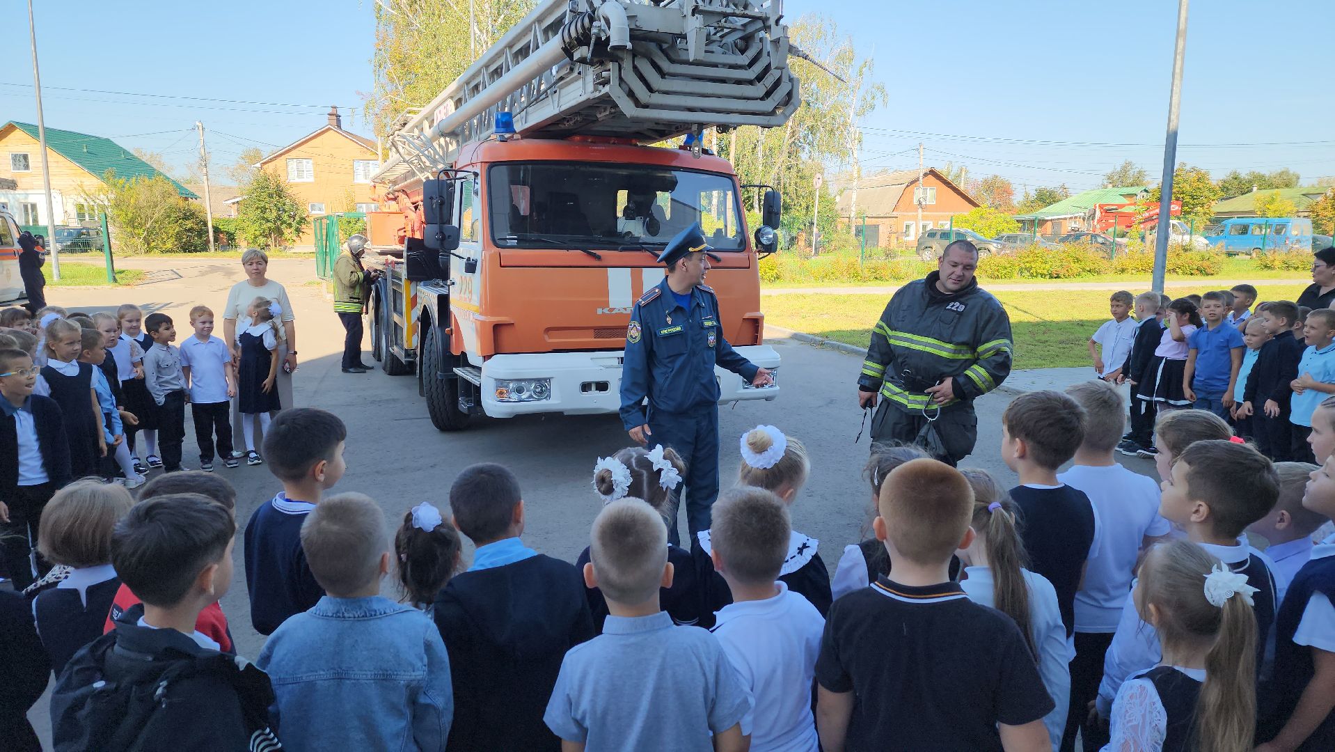 луховицы, тренировка по эвакуации, школа 1 в луховицах,